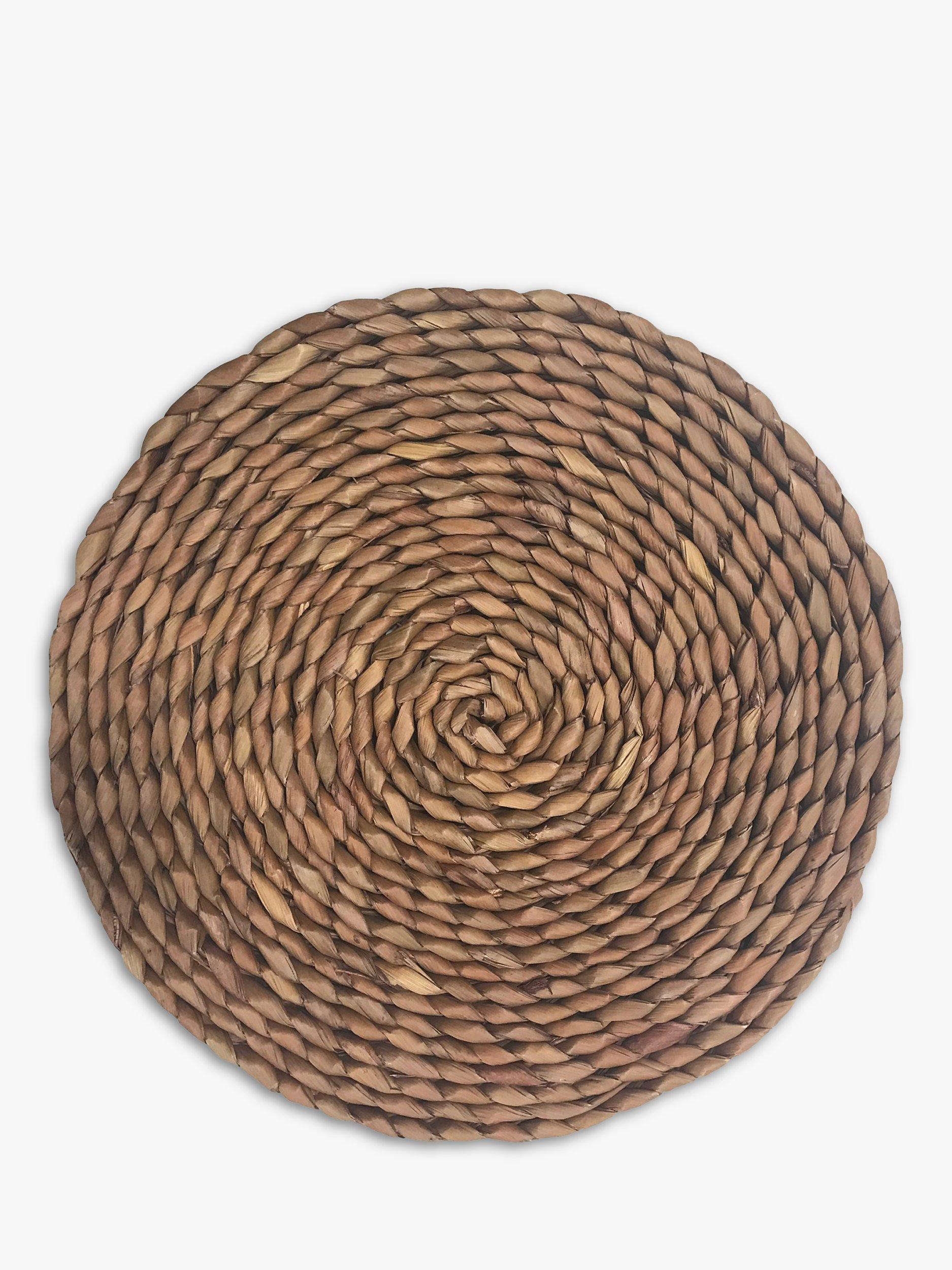 John Lewis Woven Bulrush Grass Round Placemats, Set of 2, Natural