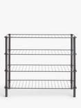 John Lewis 4 Tier Metal Shoe Rack, Grey