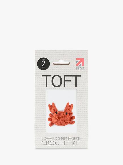TOFT Mini Cedric the Crab Crochet Kit, Orange