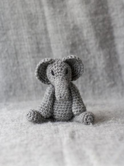 TOFT Mini Bridget the Elephant Crochet Kit - view 2, Grey