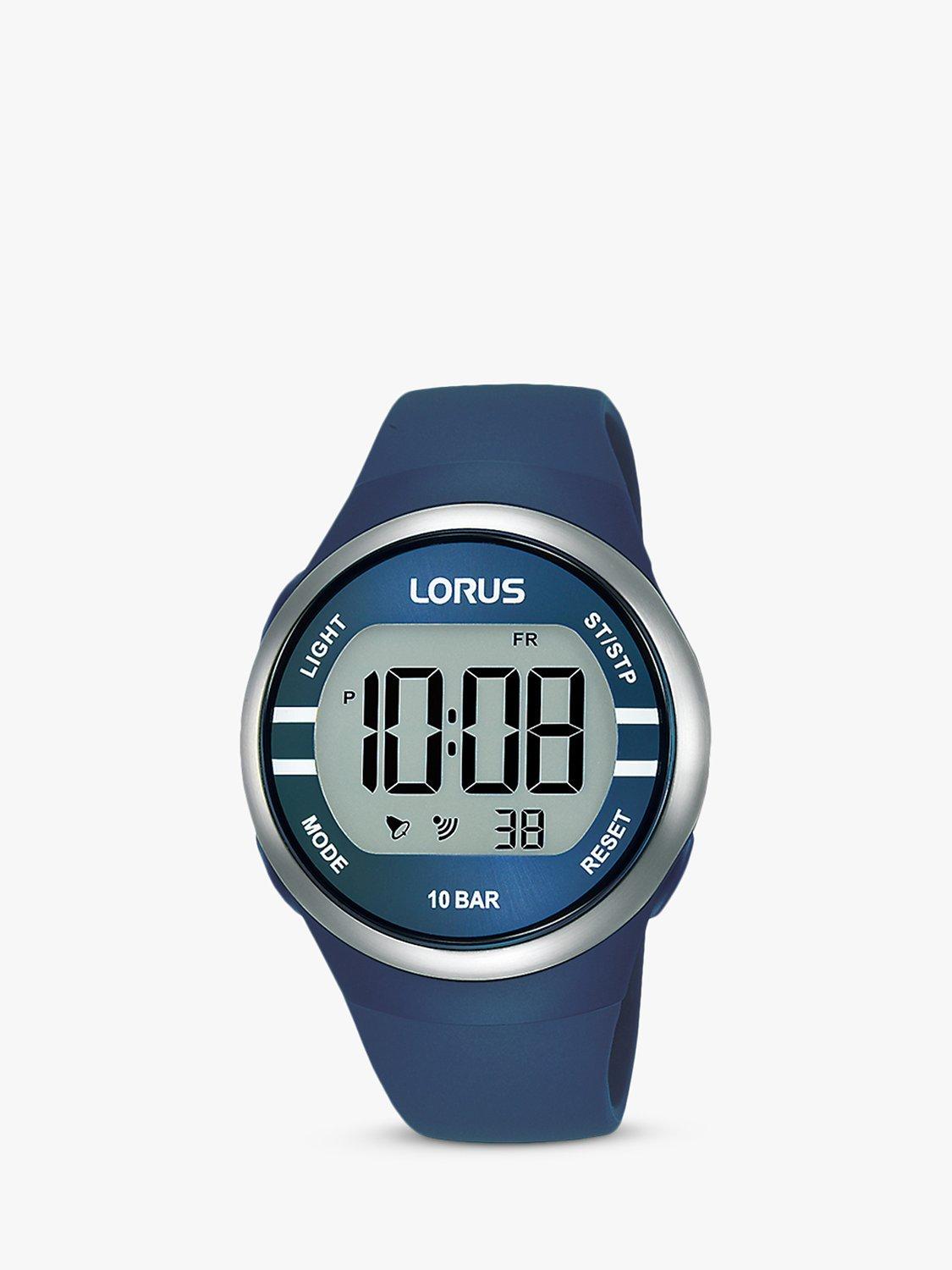 Lorus Unisex Digital Silicone Strap Watch, Blue R2339NX9