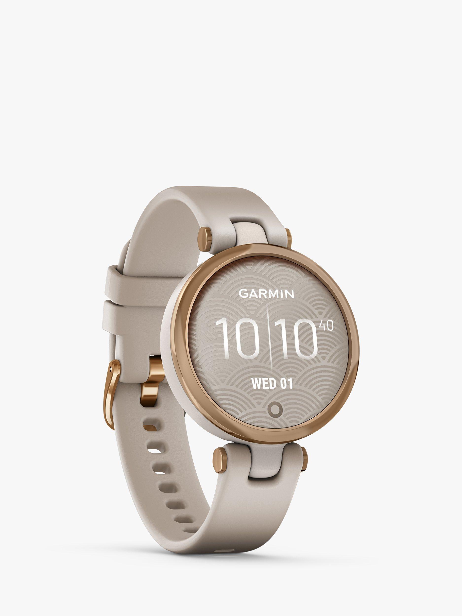Garmin Lily Sport Edition Smart Fitness Watch with Silicone Band, Rose Gold/Light Sand