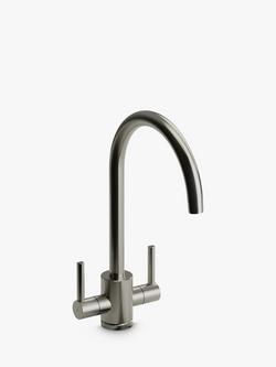 John Lewis Urbana 2 Lever Water Filter Kitchen Mixer Tap, Brushed Nickel