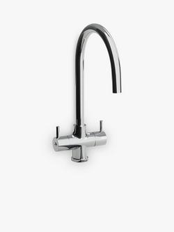 John Lewis Swoop 2 Lever Pull-Out Kitchen Tap, Chrome