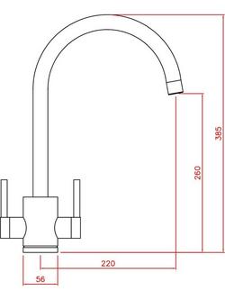John Lewis Swoop 2 Lever Pull-Out Kitchen Tap - view 2, Chrome