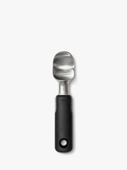 OXO Non-Slip Handle Stainless Steel Ice Cream Scoop, Black/Silver