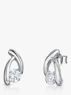 Jools by Jenny Brown Wishbone Stud Earrings, Silver