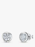 Jools by Jenny Brown Cubic Zirconia Round Stud Earrings, Silver