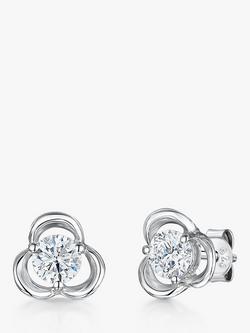 Jools by Jenny Brown Open Petal Stud Earrings, Gold, Silver