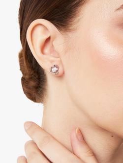 Jools by Jenny Brown Open Petal Stud Earrings, Gold - view 2, Silver