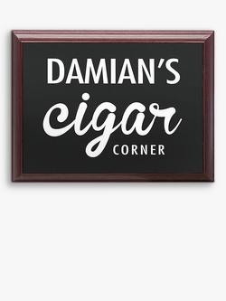 Treat Republic Personalised 'Cigar Corner' Sign, Black, Black