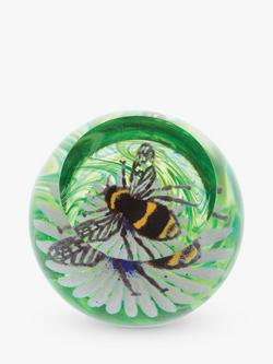 Caithness Bee and Flower Paperweight, Green