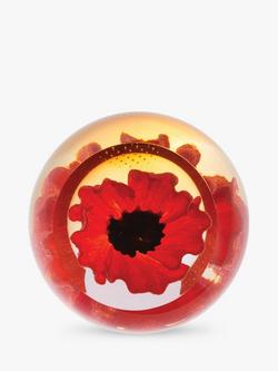 Caithness Poppy Paperweight, Red