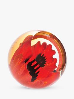 Caithness Poppy Paperweight - view 2, Red