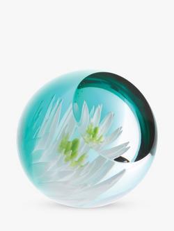Caithness Waterlily Paperweight - view 2, Blue