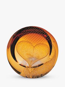 Caithness Love Heart of Gold Paperweight, Gold