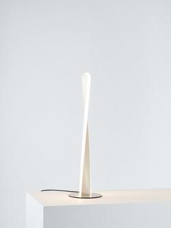 John Lewis Twist LED Table Lamp, Brushed Chrome, Chrome