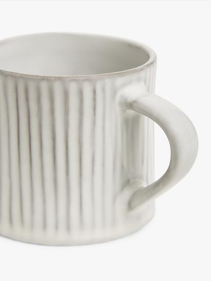 John Lewis Leckford Stoneware Espresso Cup, 75ml, Grey - view 2, Grey