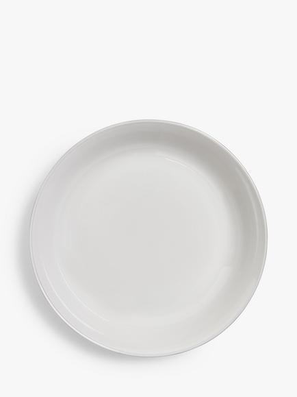 John Lewis Leckford Stoneware Pasta Bowl, 22.5cm, Grey - view 2, Grey