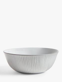 John Lewis Leckford Stoneware Cereal Bowl, 16cm, Grey, Grey
