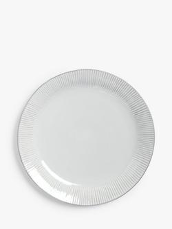John Lewis Leckford Stoneware Dinner Plate, 27.8cm, Grey, Grey
