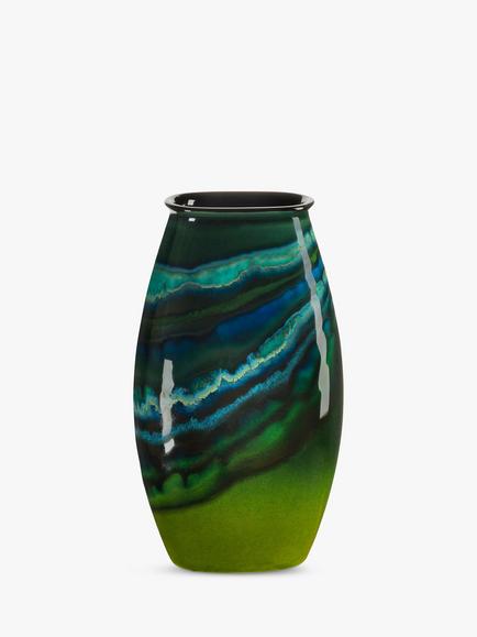 Poole Pottery Maya Manhattan Vase, H26cm, Green, Green