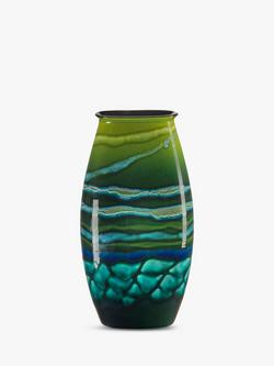 Poole Pottery Maya Manhattan Vase, H36cm, Green, Green