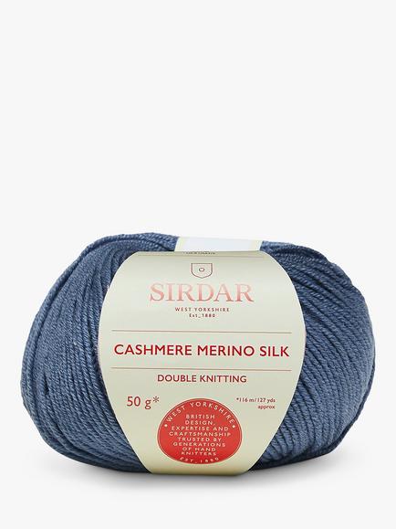 Sirdar Cashmere Merino Silk DK Yarn, 50g, China Blue