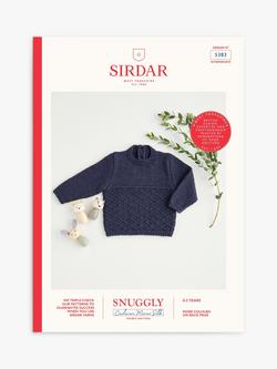 Sirdar Snuggly Baby Diamond Stitch Jumper Knitting Pattern, 