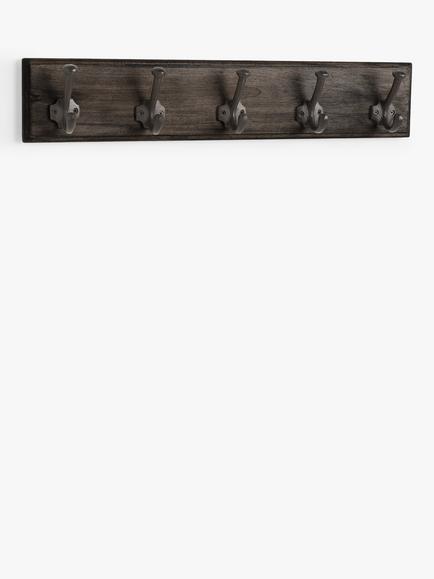 John Lewis Country Hanging Rack, 5 Hooks, Brown