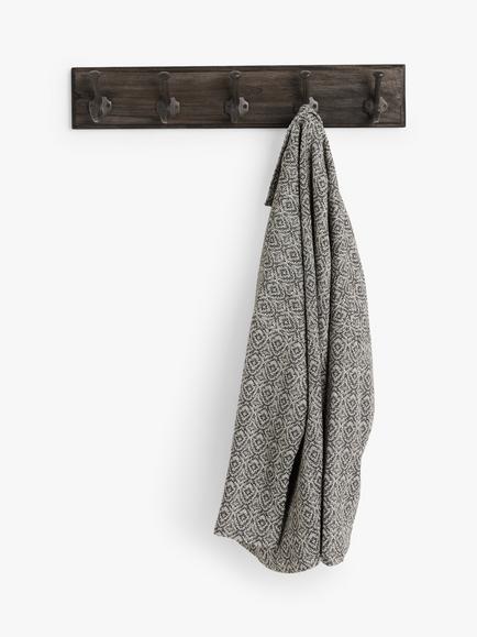 John Lewis Country Hanging Rack, 5 Hooks - view 2, Brown