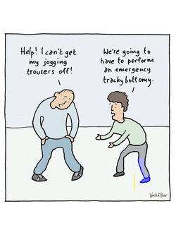 Woodmansterne Jogging Trousers Blank Greeting Card, 