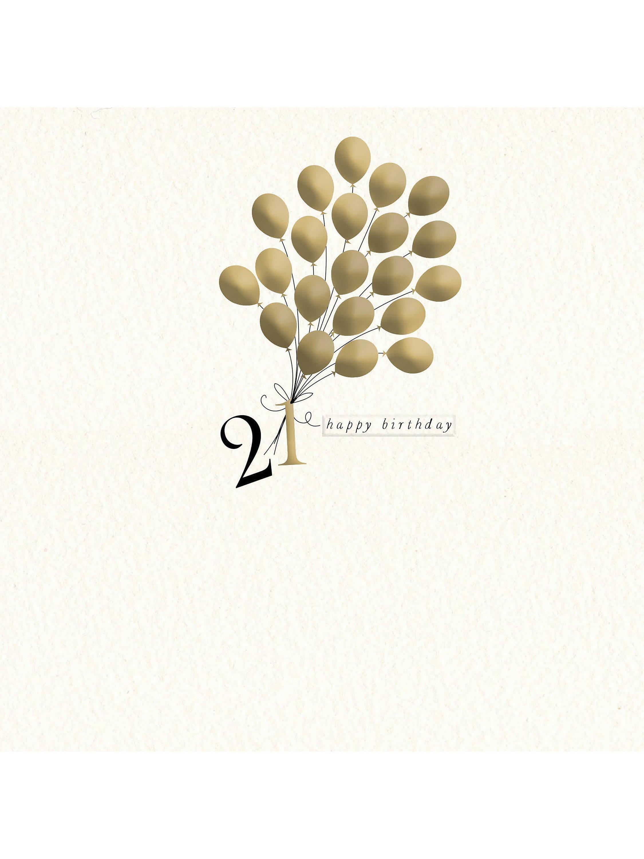 Woodmansterne Balloons 21st Birthday Card