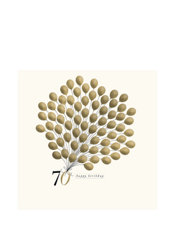 Woodmansterne Balloons 70th Birthday Card, 