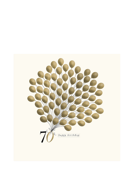Woodmansterne Balloons 70th Birthday Card, 