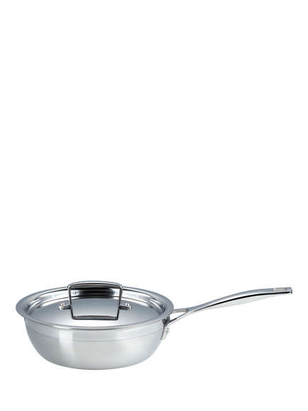 Le Creuset 3-Ply Stainless Steel Non-Stick Chef's Pan, 20cm, Silver