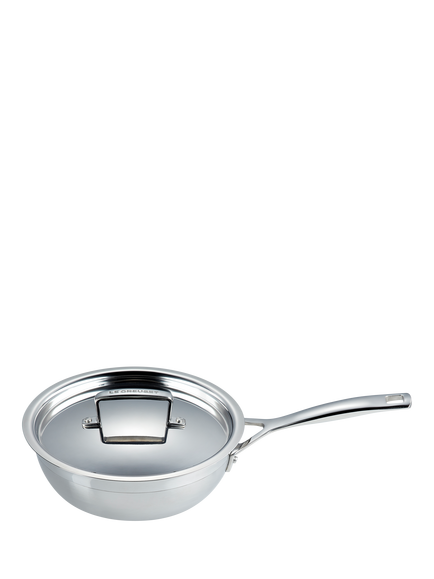Le Creuset 3-Ply Stainless Steel Non-Stick Chef's Pan, 20cm - view 2, Silver