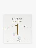 Belly Button Designs Elephant 1st Birthday Card