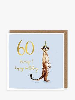 Louise Mulgrew Designs Meerkat 60th Birthday Card, 