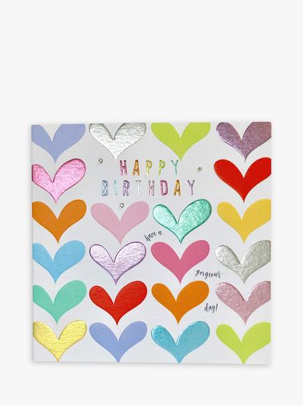Wendy Jones Blackett Hearts Happy Birthday Card, 