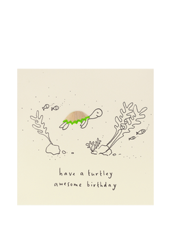 Ruth Jackson Turtle Birthday Card, Multi