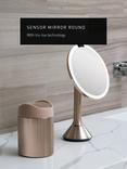 simplehuman Sensor Beauty Mirror, 20cm, Rose Gold
