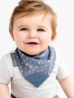 Cheeky Chompers Teething Dribble Bib, Midnight Stars - view 2, Midnight Stars