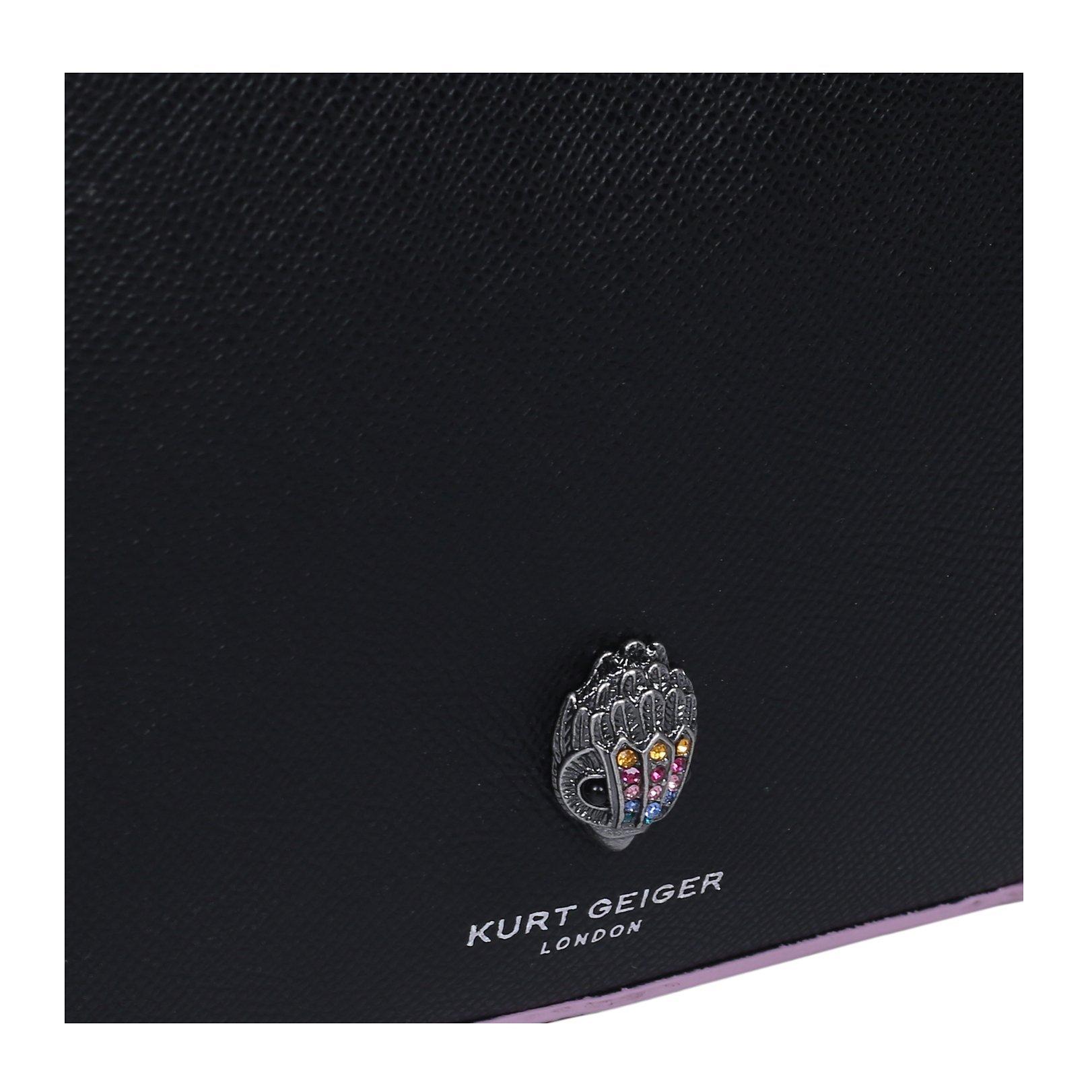 Product image 4 of 5, which shows Kurt Geiger London Richmond Leather Cross Body Bag, Black/Rainbow