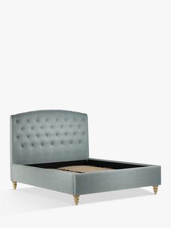 John Lewis Rouen Upholstered Bed Frame, King Size, Soft Touch Chenille Duck Egg