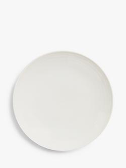John Lewis Wave Fine China Dessert Plate, 21cm, White
