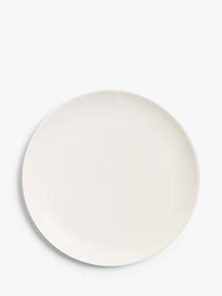 John Lewis Wave Fine China Dinner Plate, 28cm, White