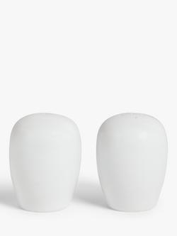 John Lewis Dine Porcelain Salt & Pepper Shakers, Set of 2, White, White