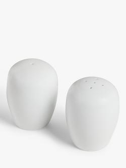 John Lewis Dine Porcelain Salt & Pepper Shakers, Set of 2, White - view 2, White