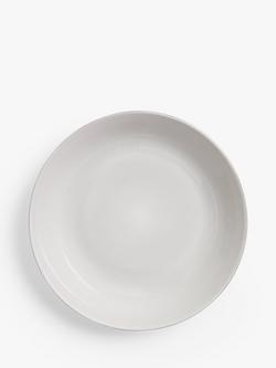 John Lewis Leckford Stoneware Low Serve Bowl, 27cm, Grey - view 2, Grey